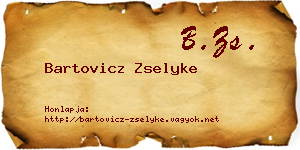 Bartovicz Zselyke névjegykártya